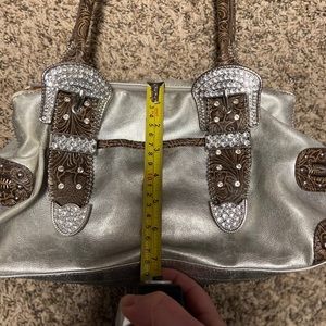 Silver shoulder bag